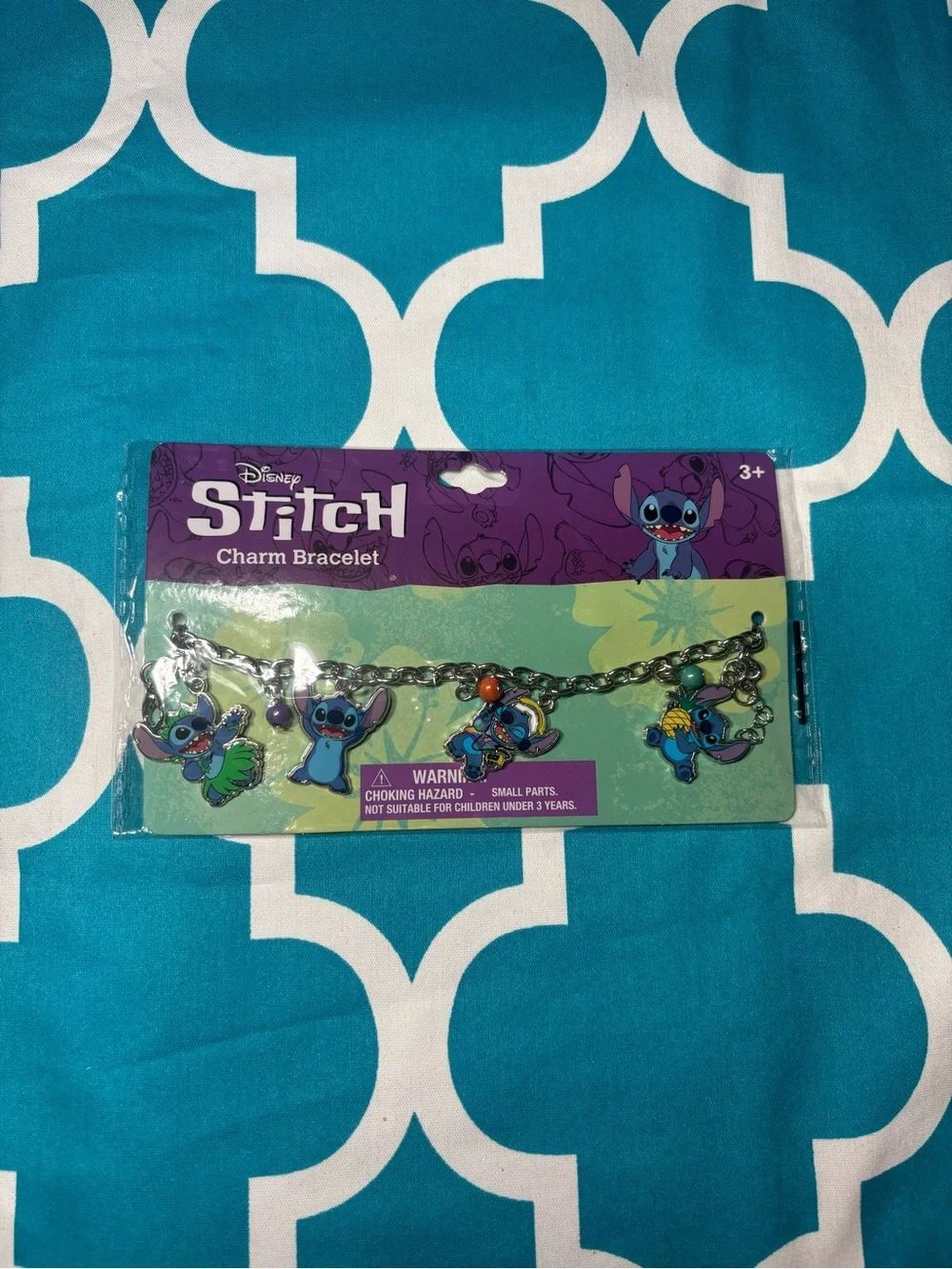 New Disney Stitch Charm Bracelet - Blue & Silver